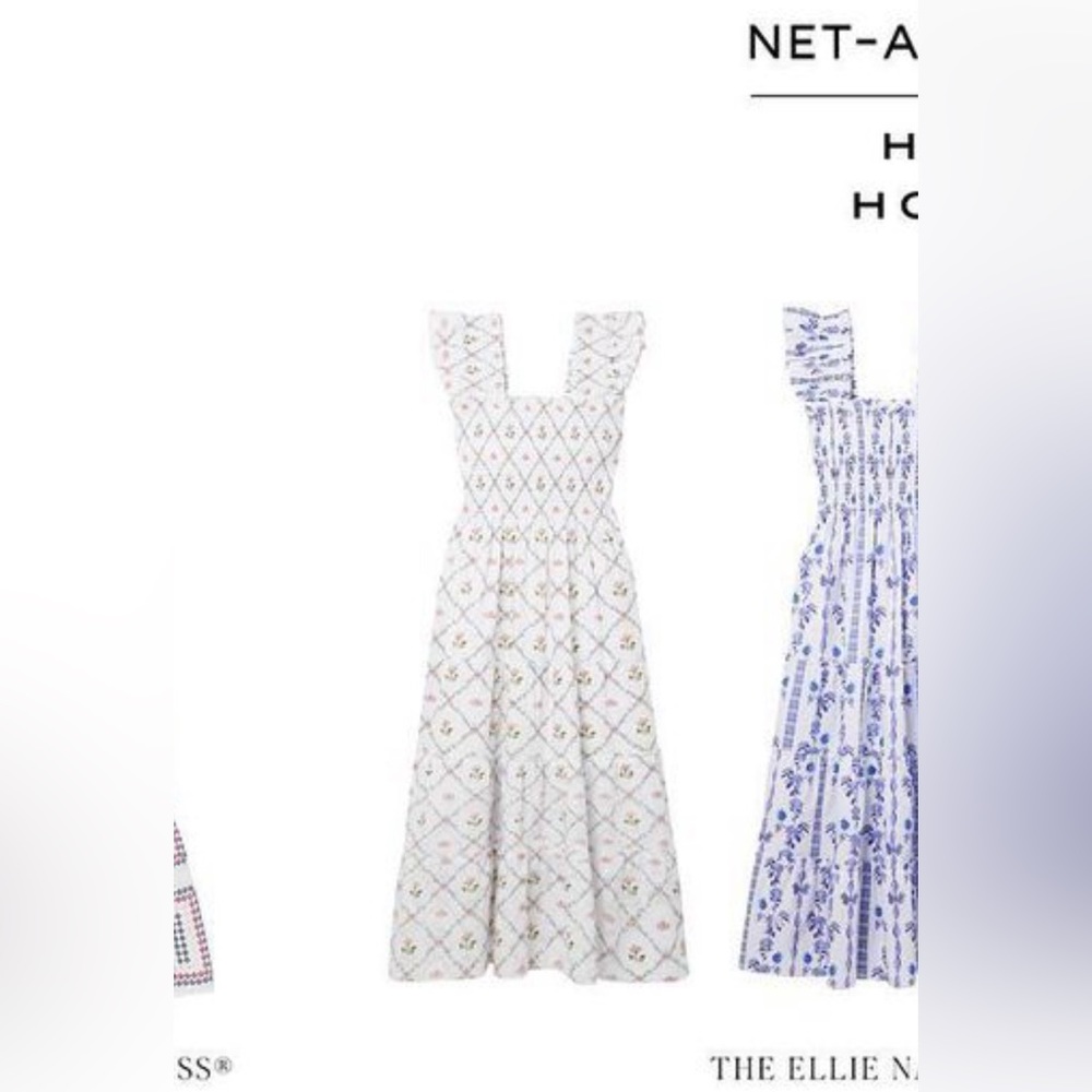 Hill House Home Ellie nap Dress cotton midi white net a porter butterfly trellis